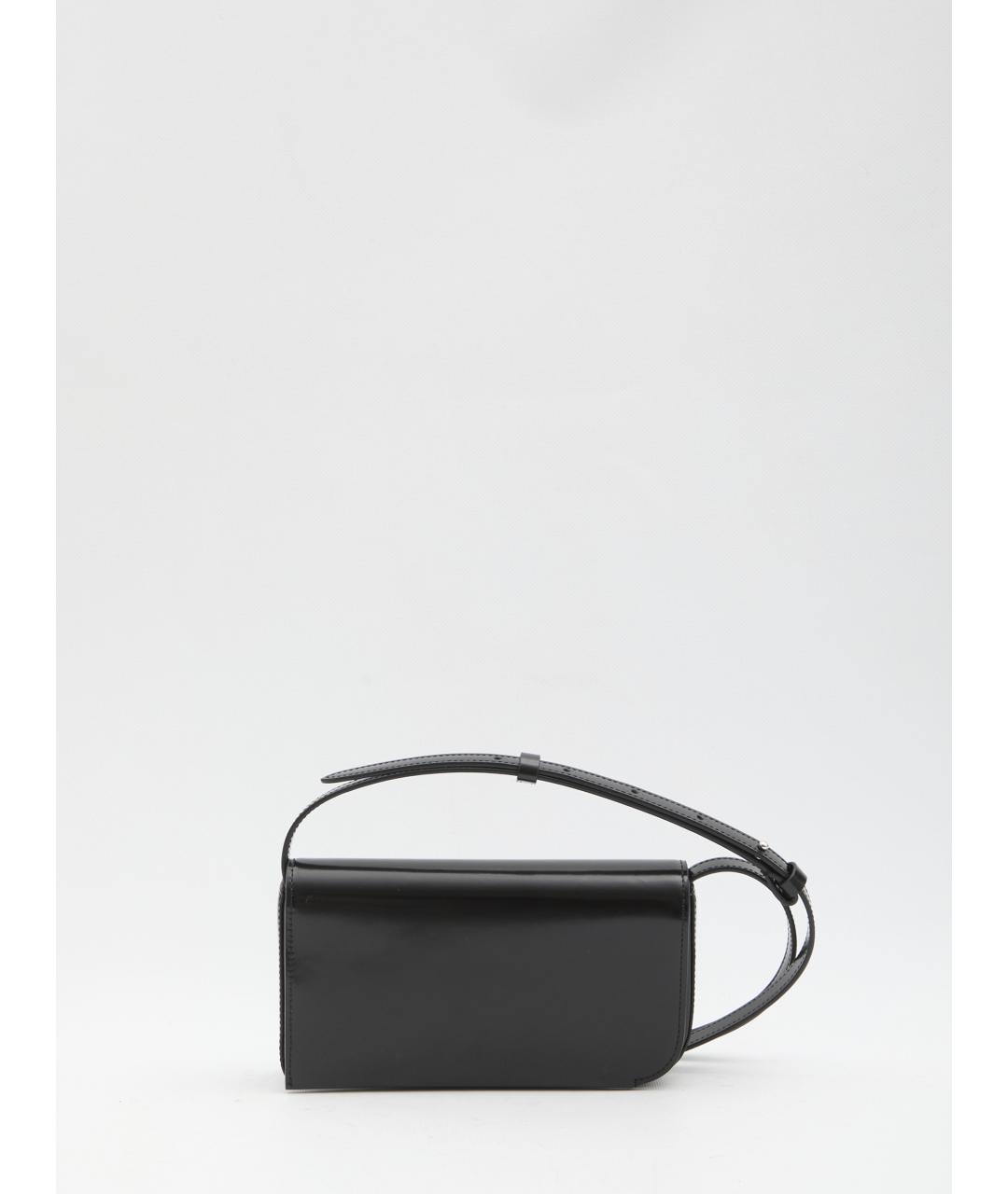 JACQUEMUS Черная кожаная сумка на плечо, фото 5