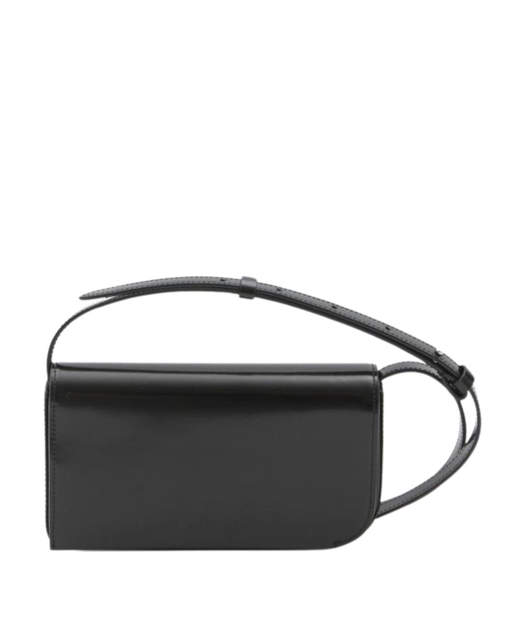 JACQUEMUS Черная кожаная сумка на плечо, фото 1