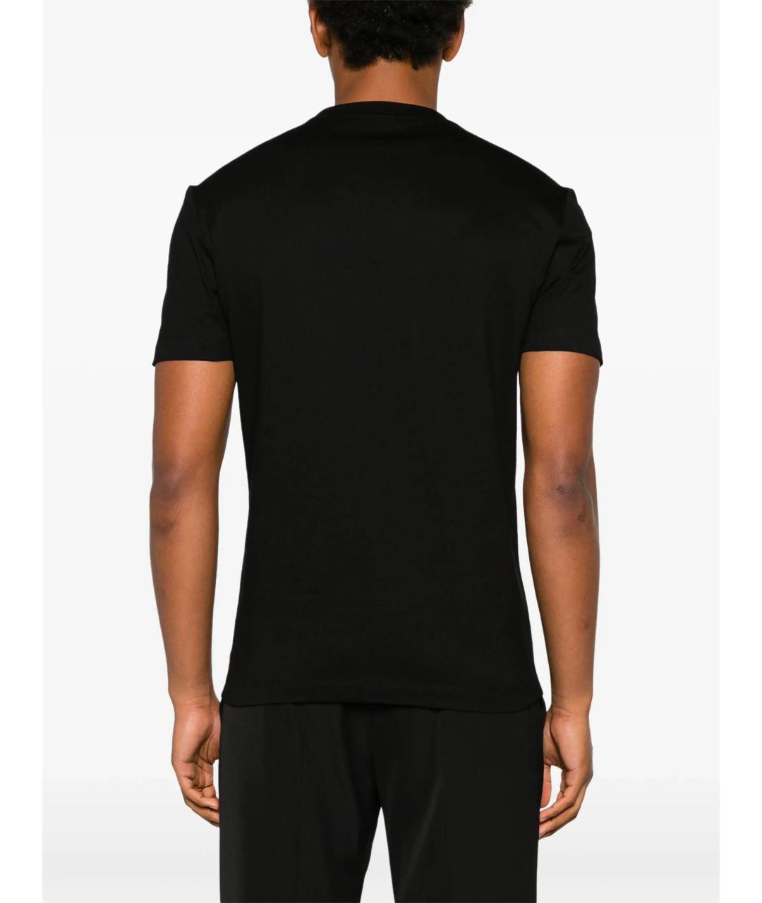 VERSACE Черная хлопковая футболка, фото 4