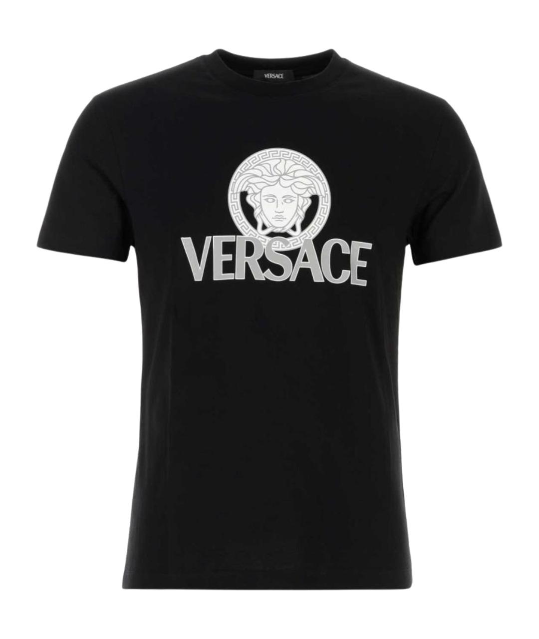 VERSACE Черная хлопковая футболка, фото 1