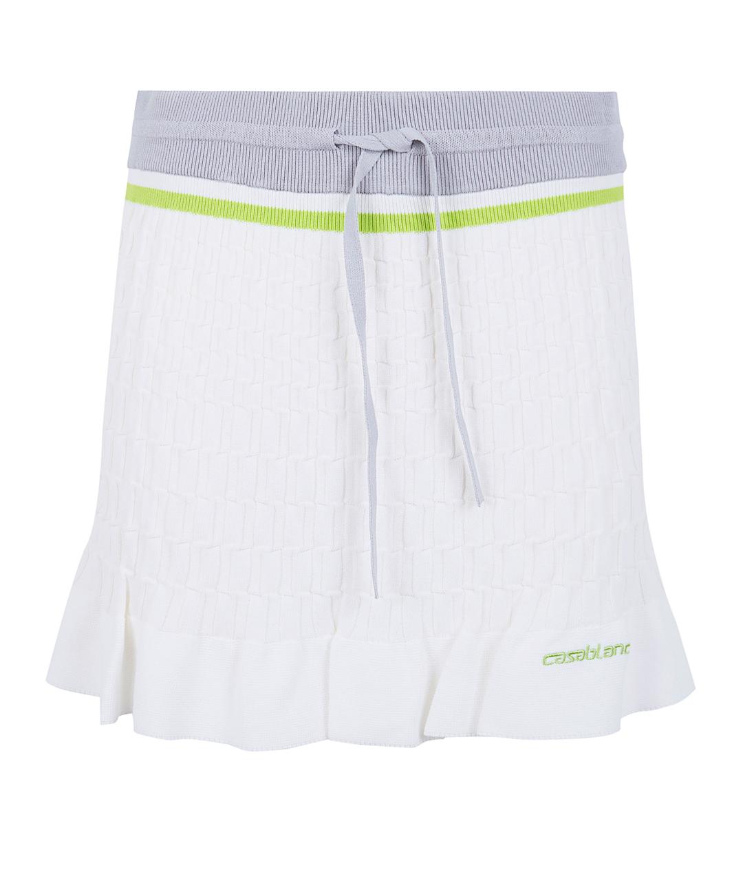 CASABLANCA Белая полиамидовая юбка мини, фото 1
