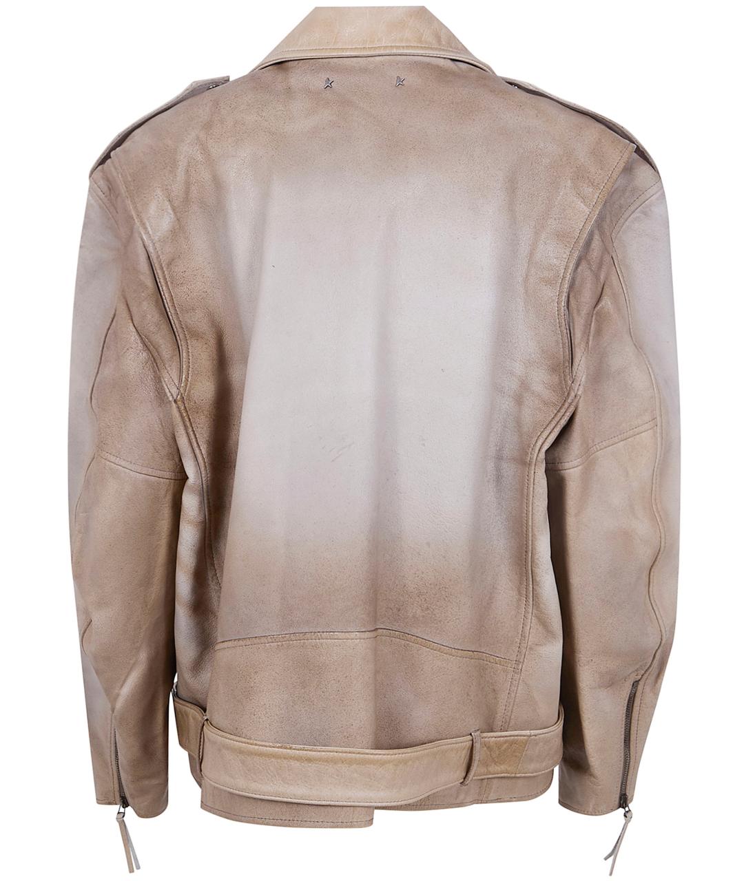 GOLDEN GOOSE DELUXE BRAND Коричневая кожаная куртка, фото 5