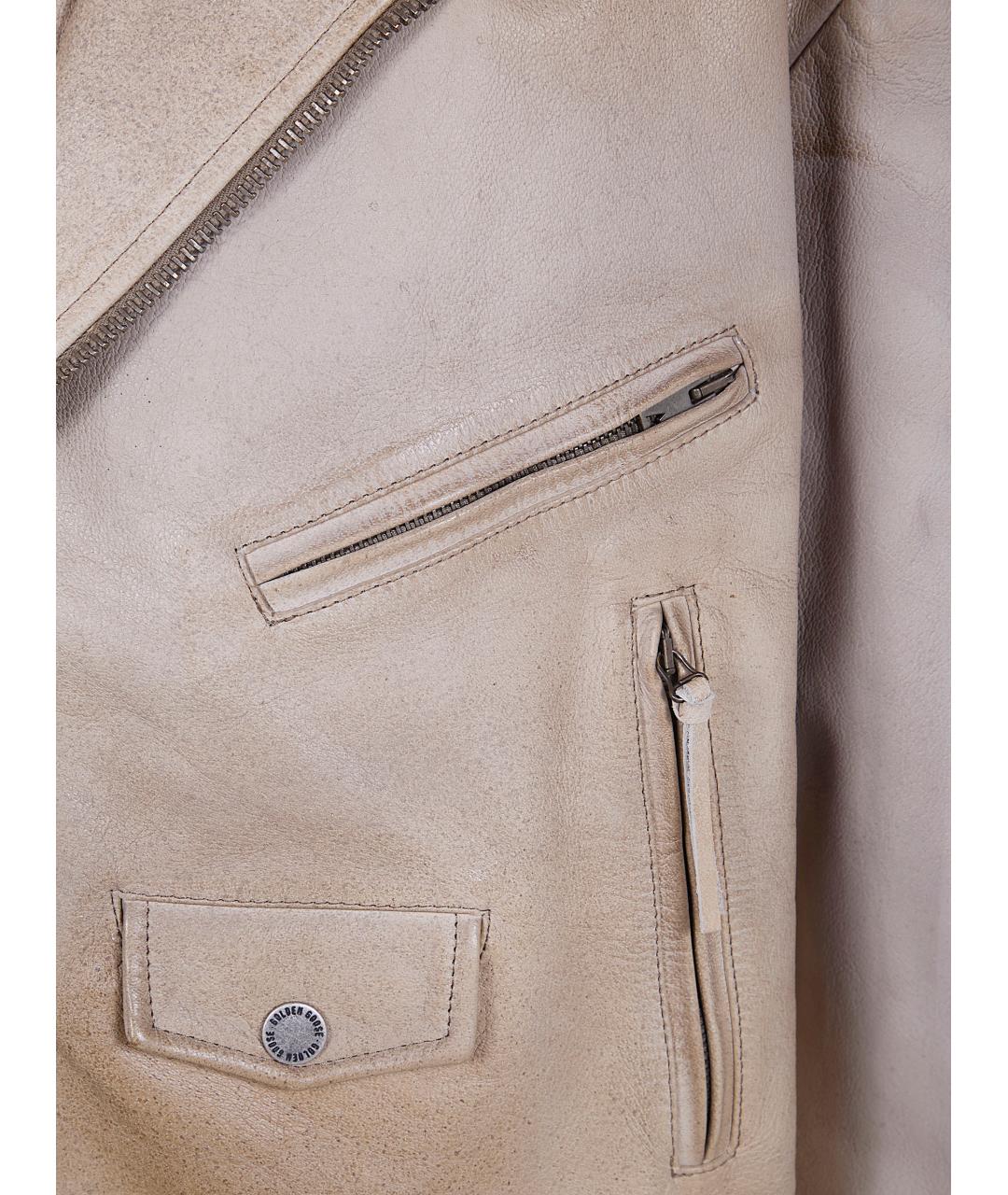 GOLDEN GOOSE DELUXE BRAND Коричневая кожаная куртка, фото 6