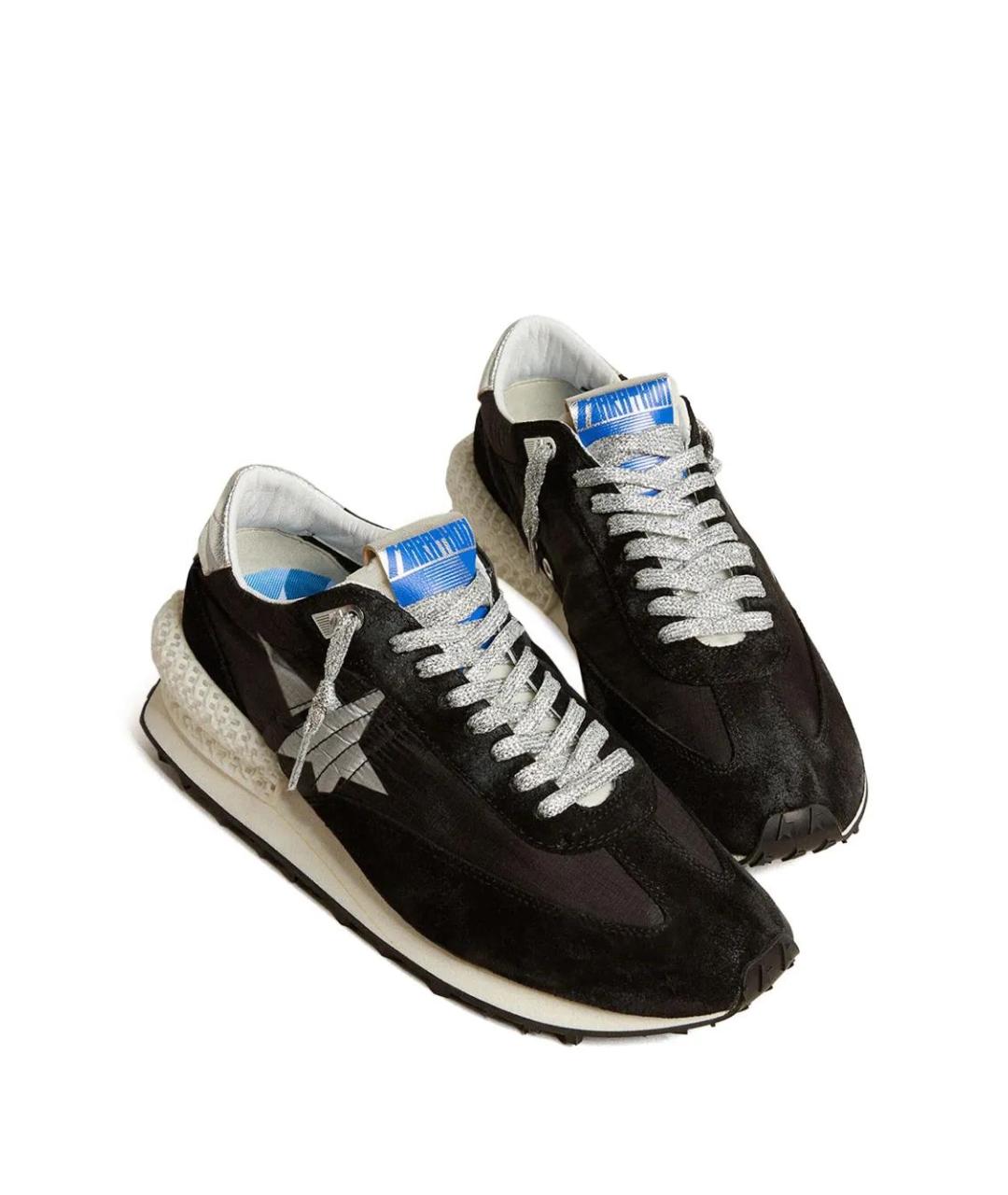 GOLDEN GOOSE DELUXE BRAND Черные синтетические низкие кроссовки / кеды, фото 2