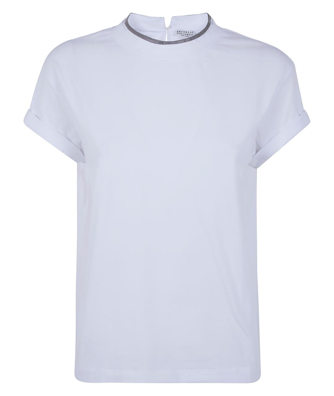 BRUNELLO CUCINELLI Белая хлопковая футболка, фото 1