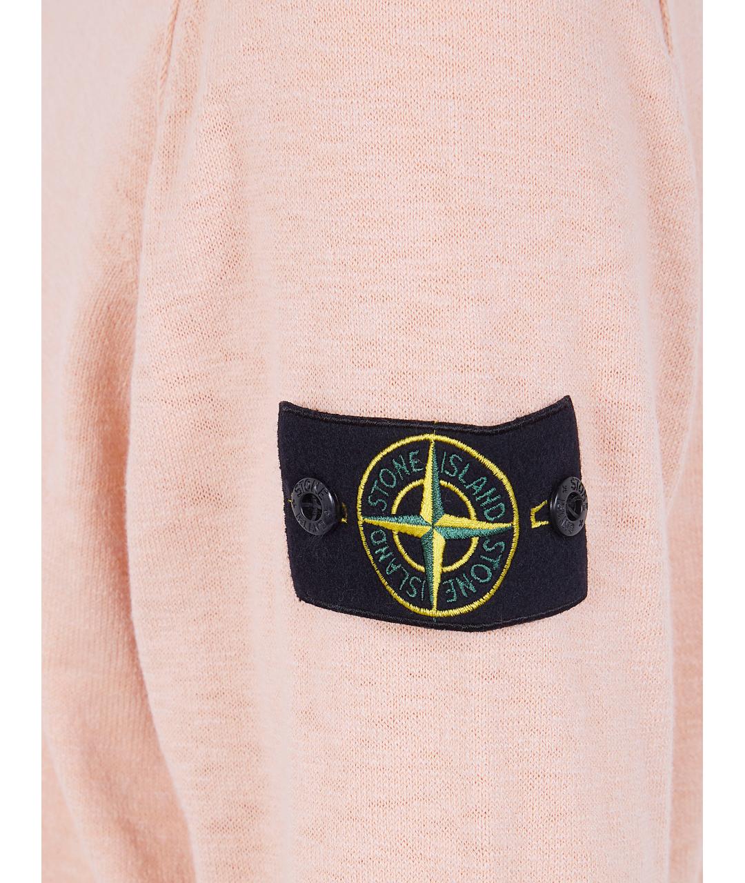 STONE ISLAND Розовый хлопковый джемпер / свитер, фото 3