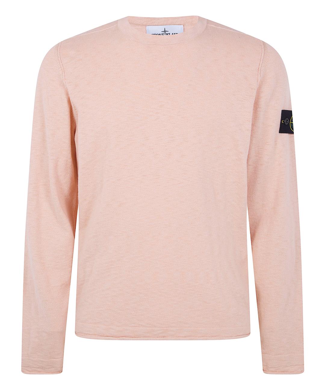 STONE ISLAND Розовый хлопковый джемпер / свитер, фото 1