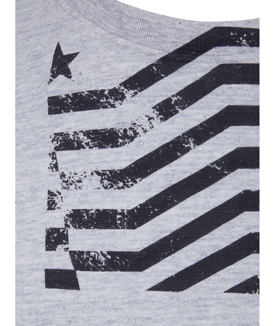 GOLDEN GOOSE DELUXE BRAND Серая хлопковая футболка, фото 3