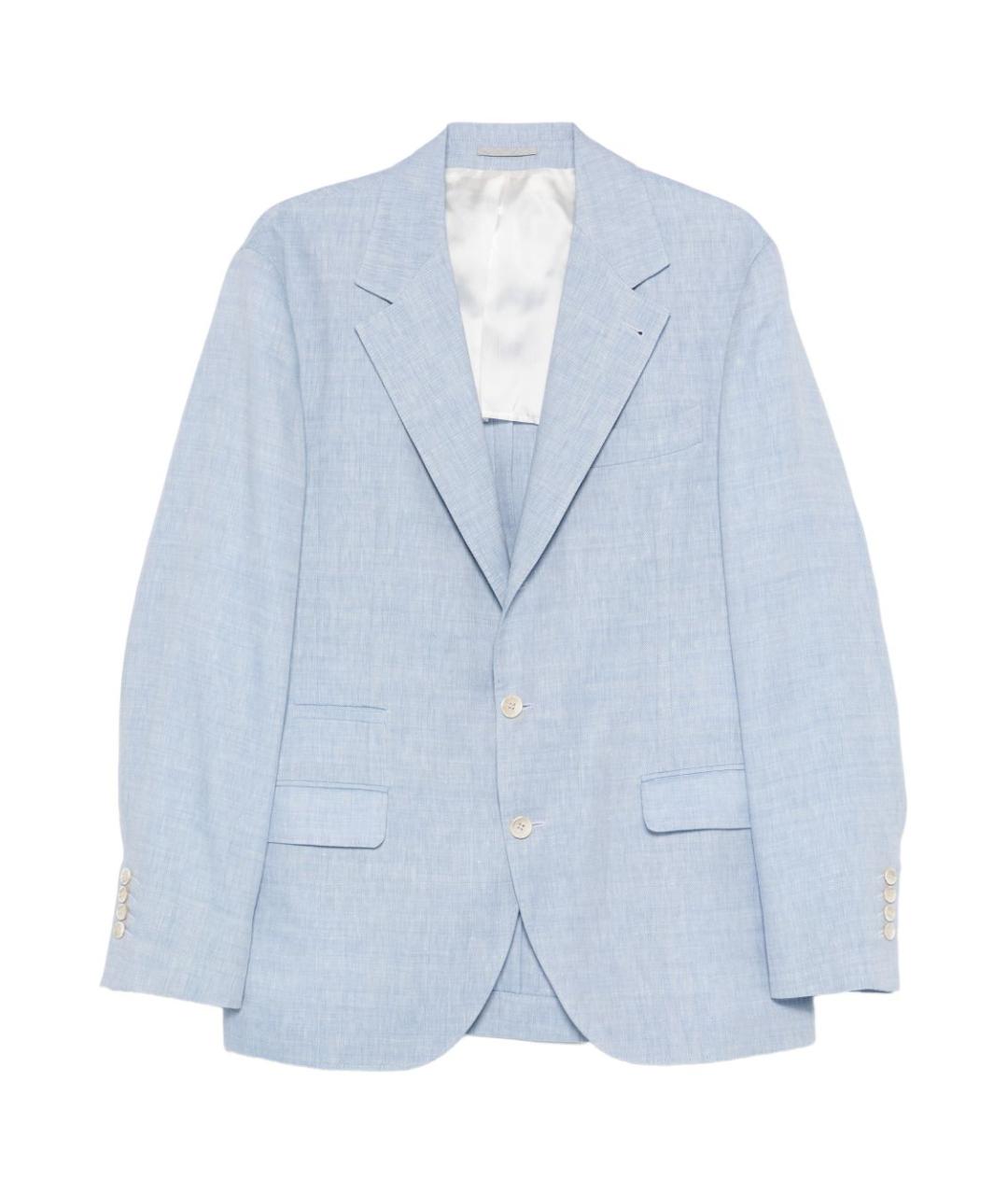 BRUNELLO CUCINELLI Синий шерстяной пиджак, фото 1