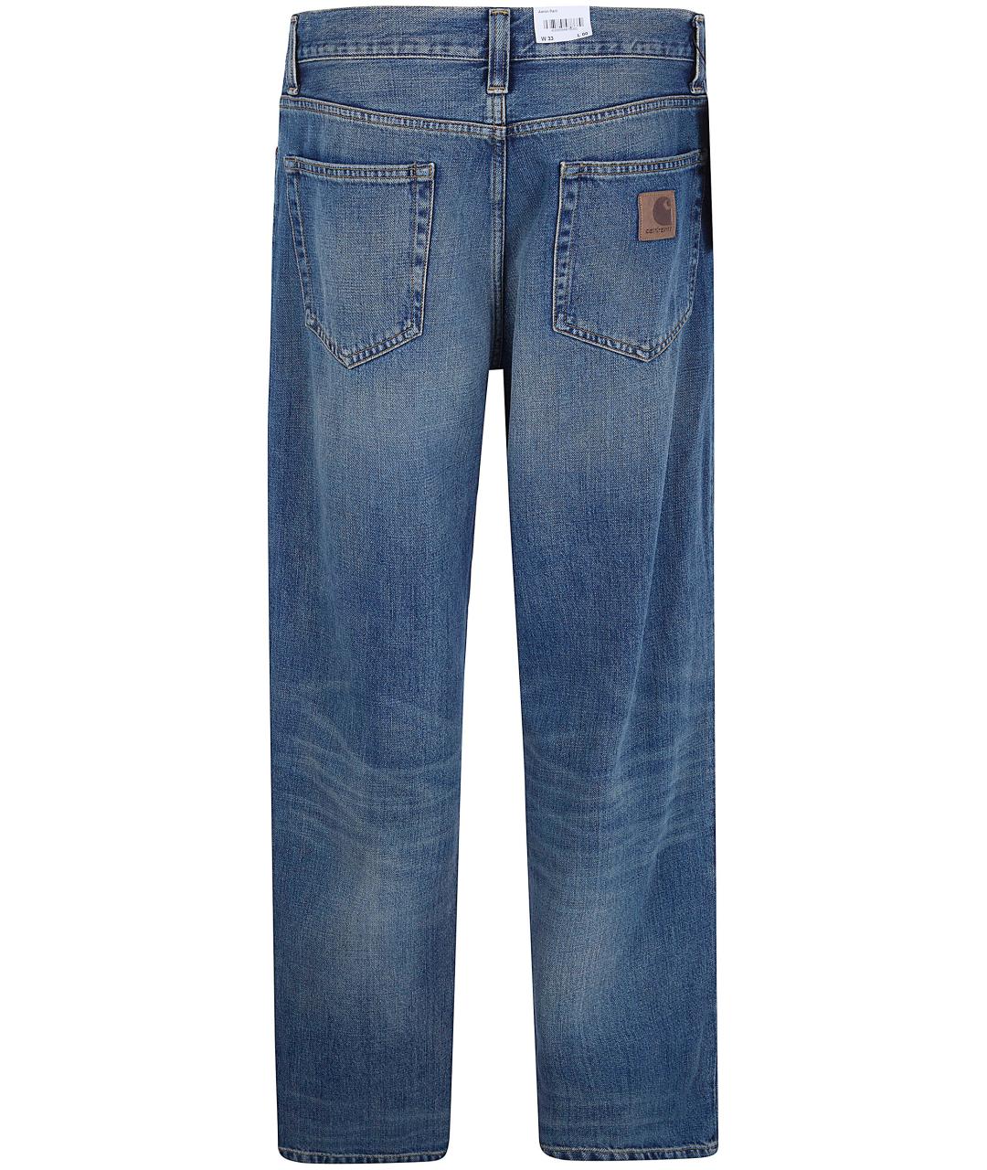 CARHARTT WIP Синие хлопковые повседневные брюки, фото 2