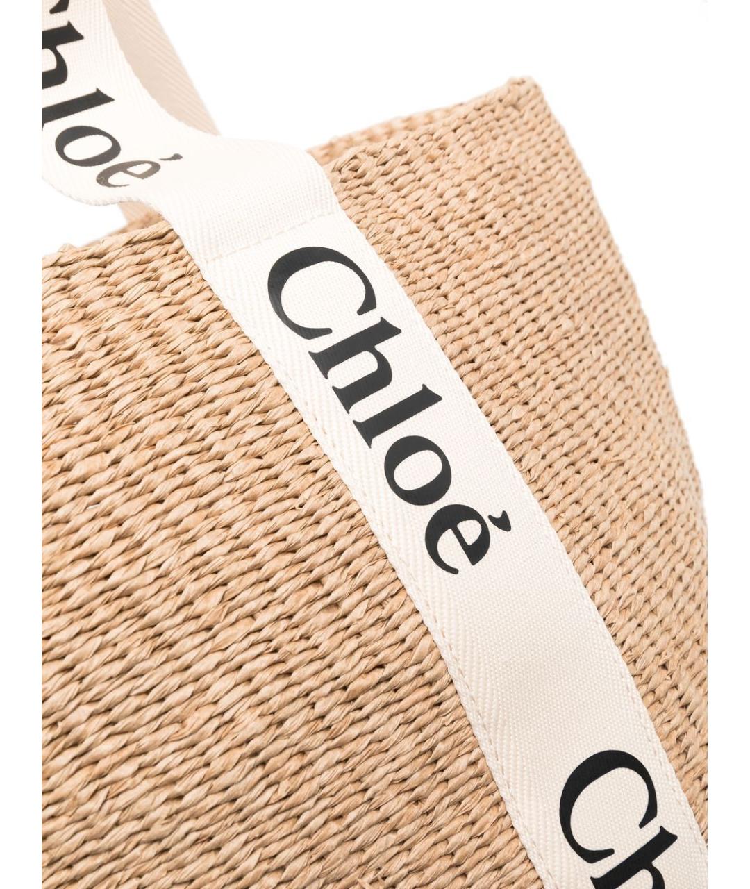 CHLOE Бежевая пелетеная сумка через плечо, фото 3