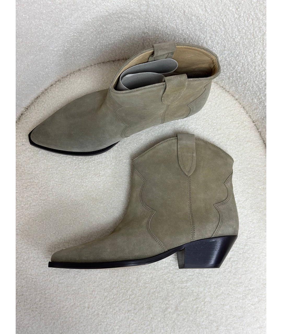 ISABEL MARANT Бежевые замшевые полусапоги, фото 2