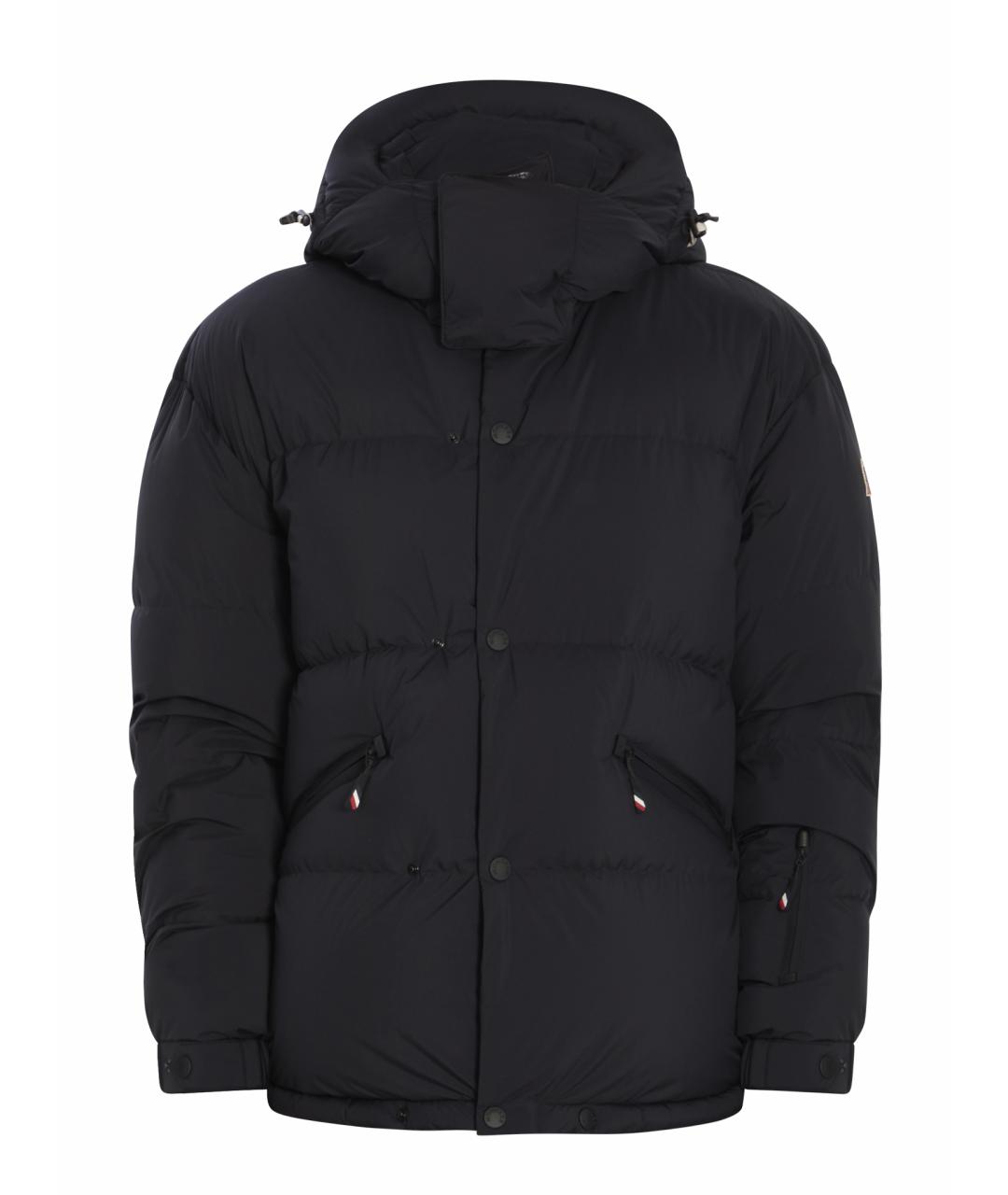 MONCLER Черный полиамидовый пуховик, фото 6