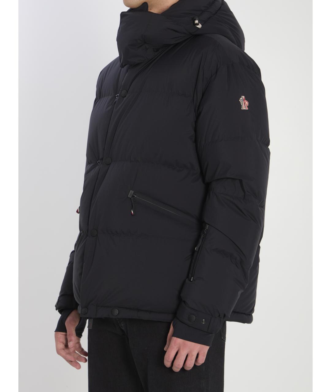 MONCLER Черный полиамидовый пуховик, фото 2