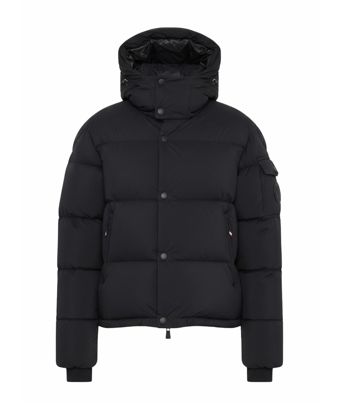 MONCLER Черный полиамидовый пуховик, фото 1
