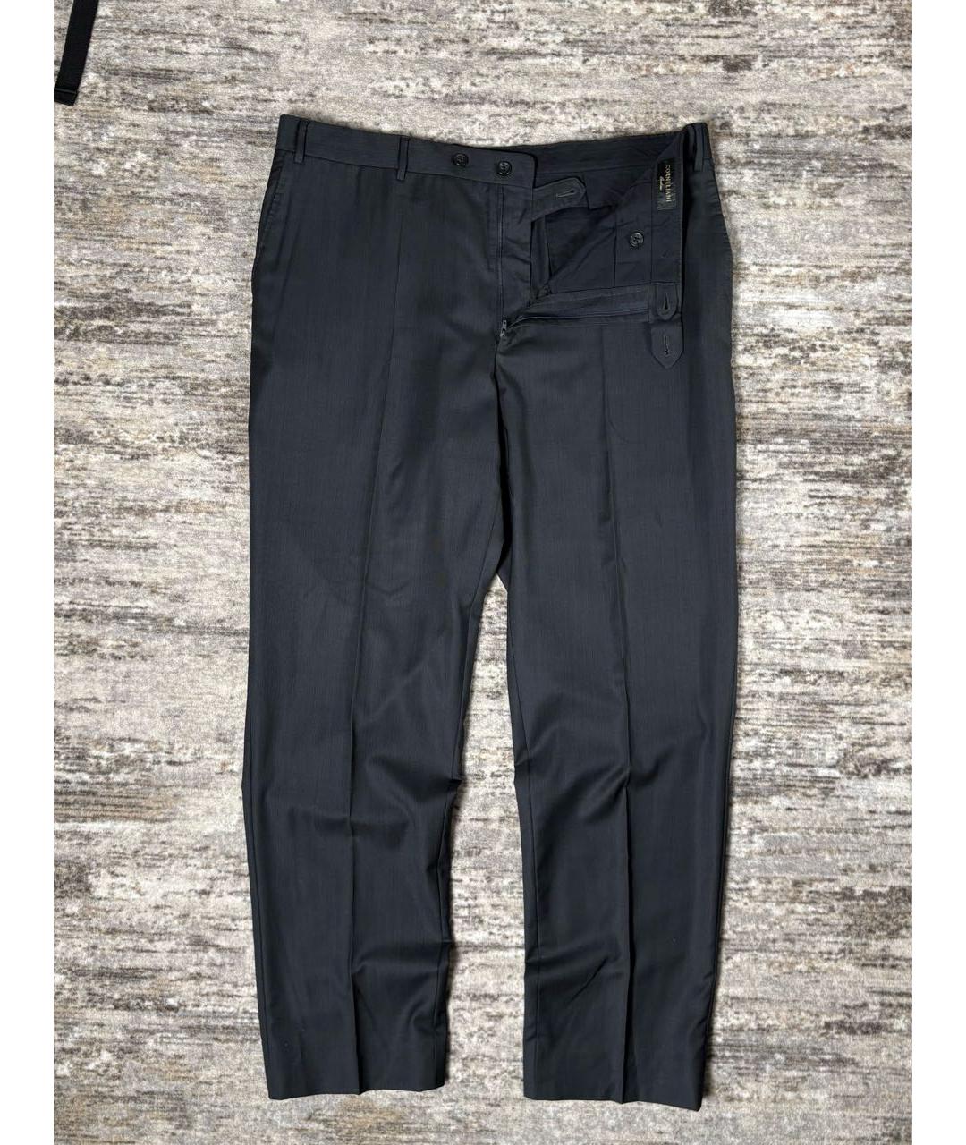 CORNELIANI Черные шерстяные классические брюки, фото 8