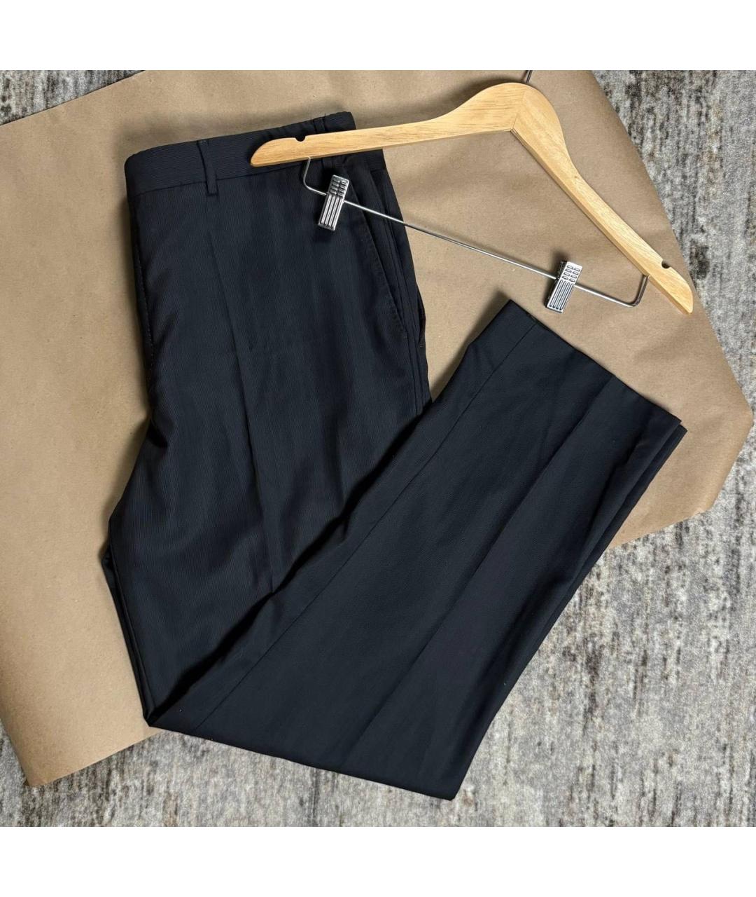 CORNELIANI Черные шерстяные классические брюки, фото 2