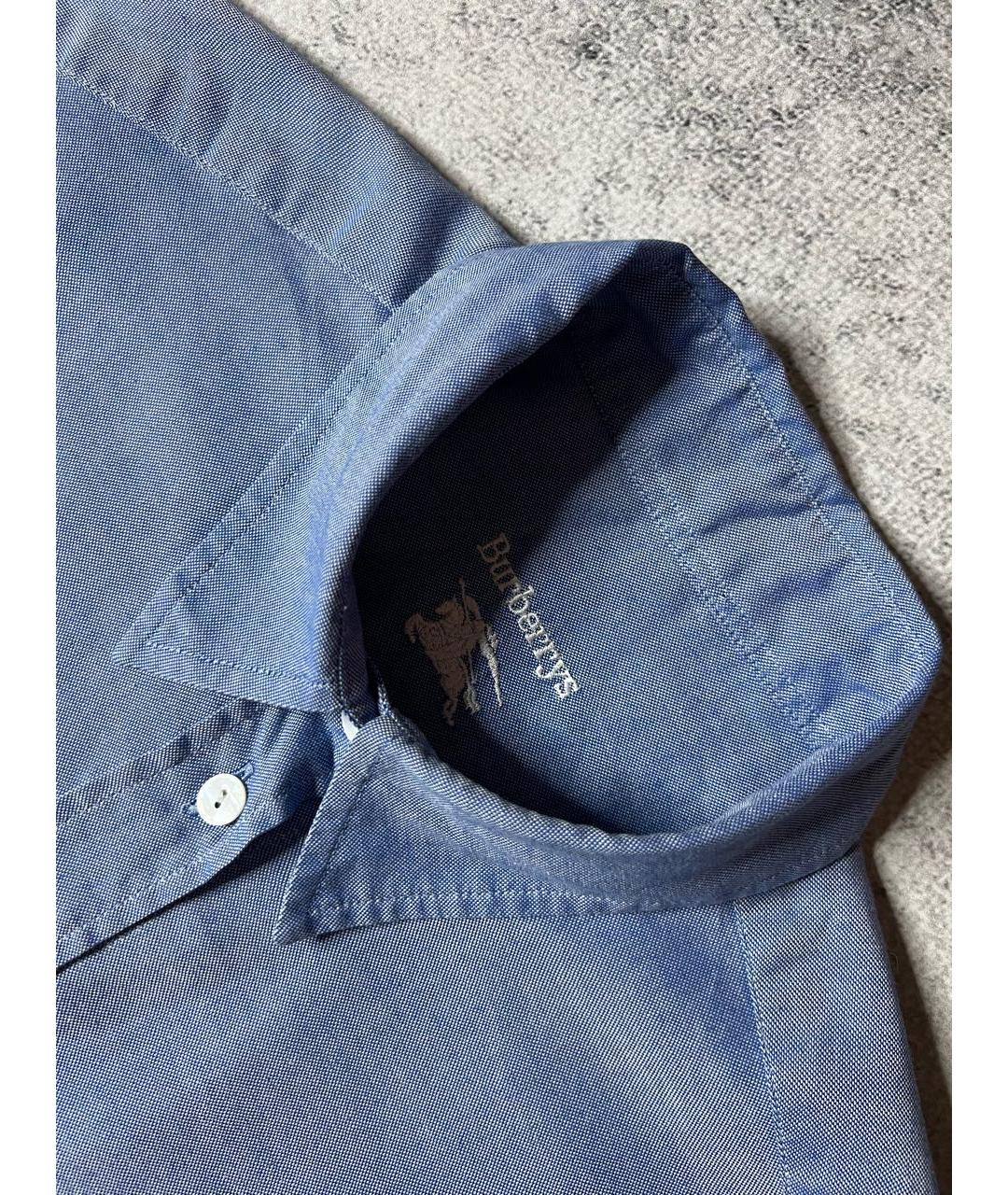 BURBERRY Голубая хлопковая рубашка, фото 7