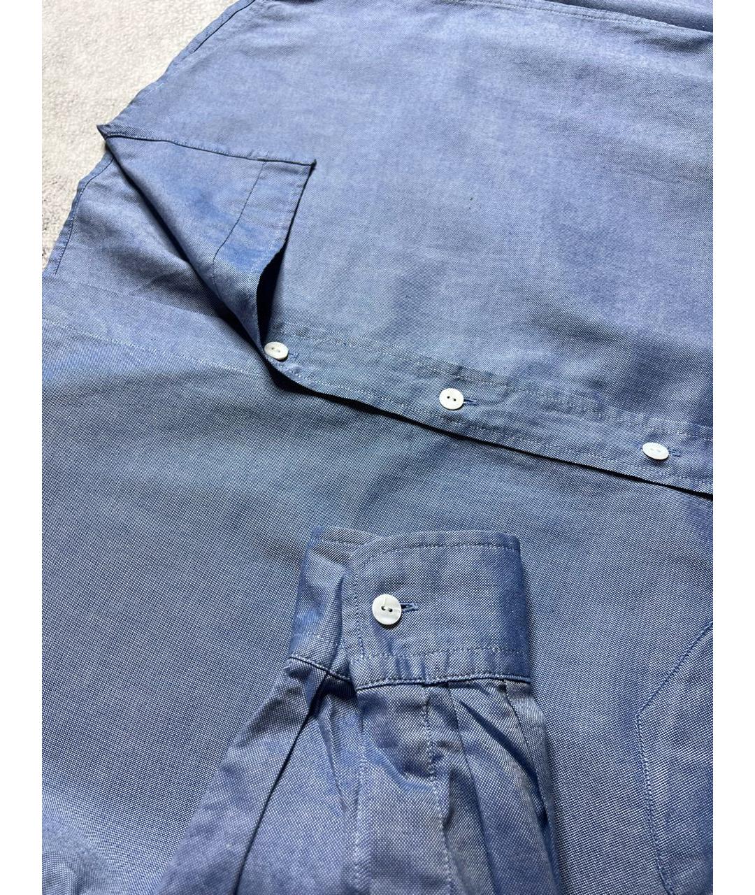 BURBERRY Голубая хлопковая рубашка, фото 8