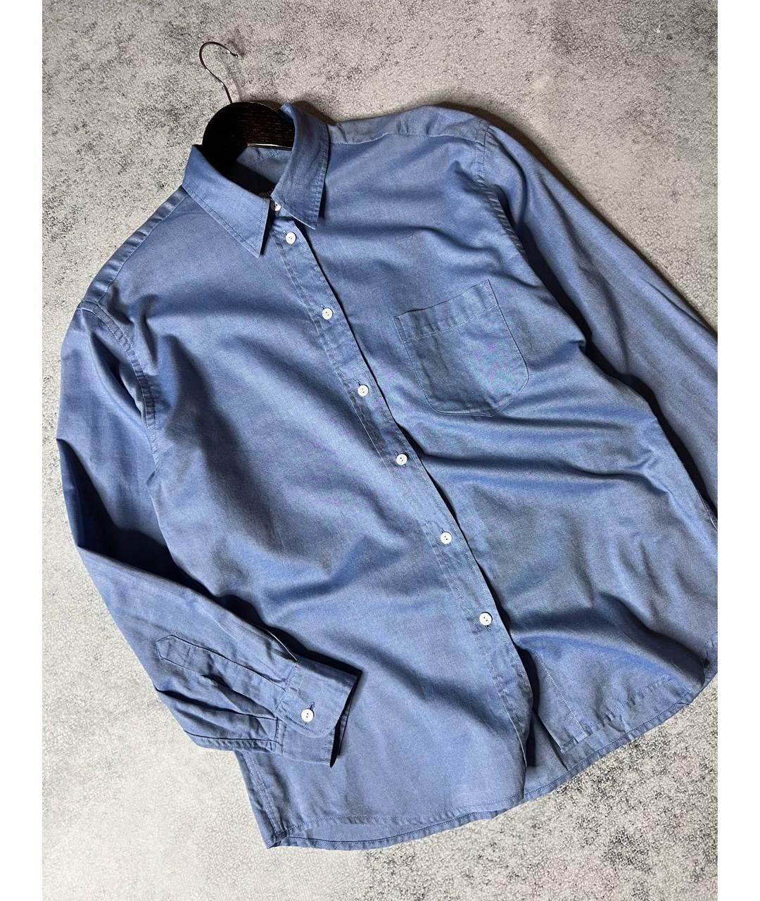 BURBERRY Голубая хлопковая рубашка, фото 5