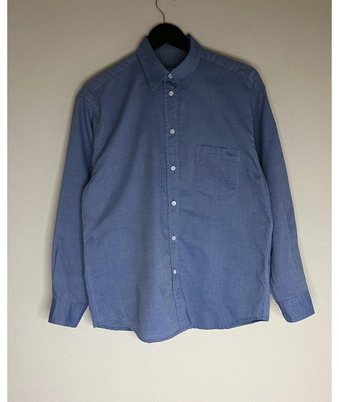 BURBERRY Голубая хлопковая рубашка, фото 9