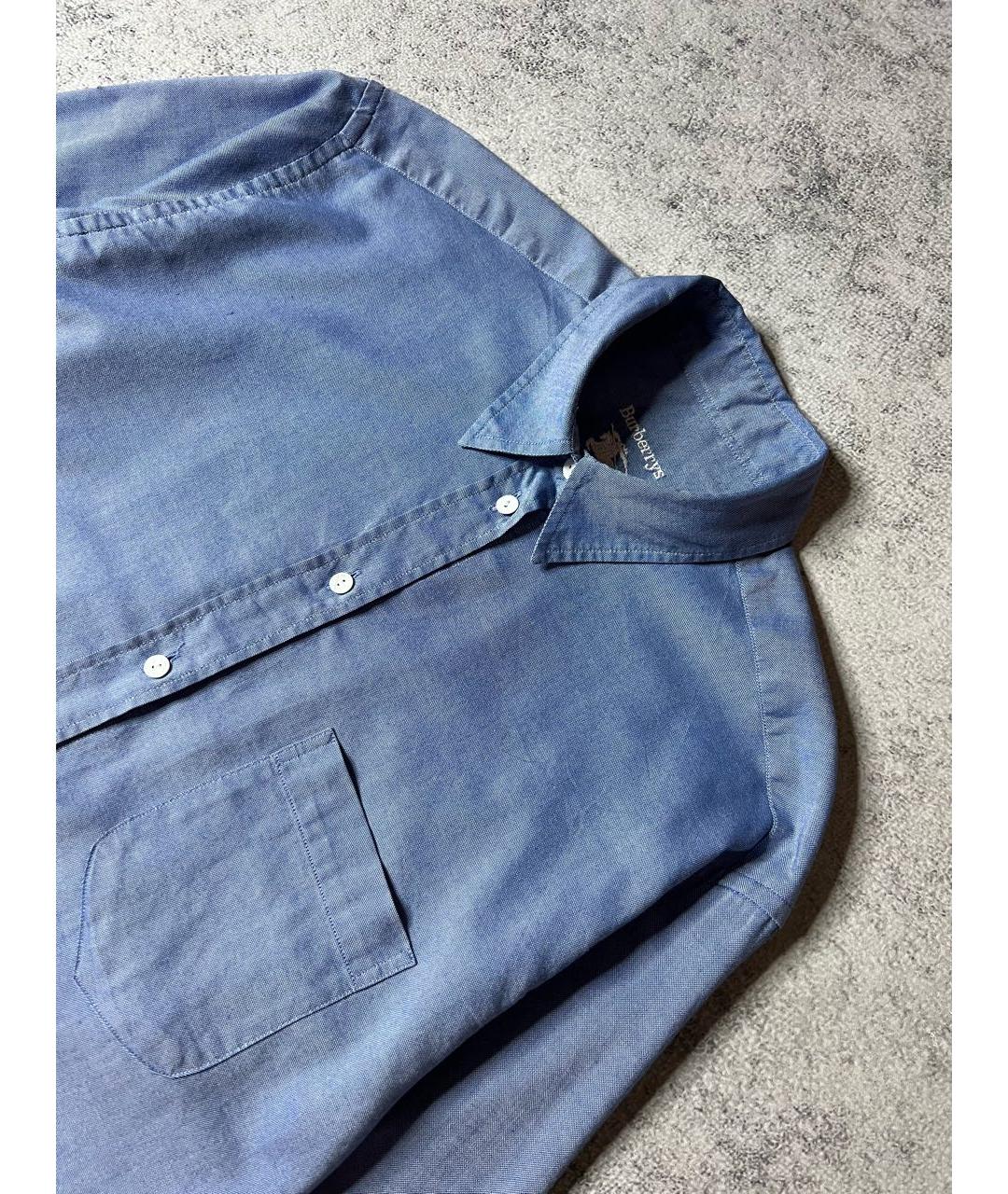 BURBERRY Голубая хлопковая рубашка, фото 6