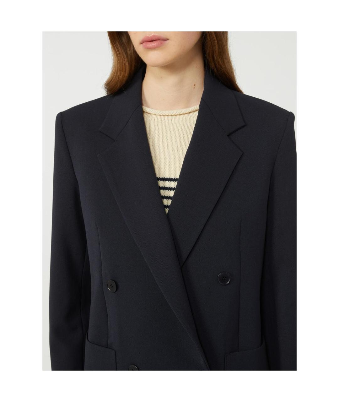 WEEKEND MAX MARA Синий полиэстеровый жакет/пиджак, фото 3