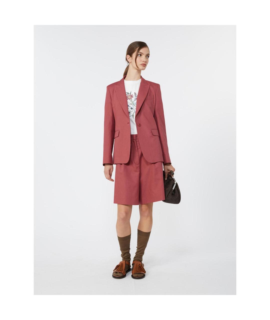 WEEKEND MAX MARA Фуксия хлопковые шорты, фото 3