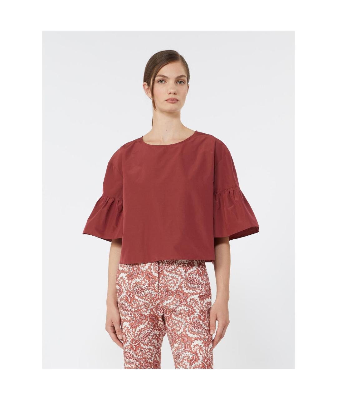 WEEKEND MAX MARA Фуксия полиэстеровая рубашка, фото 5