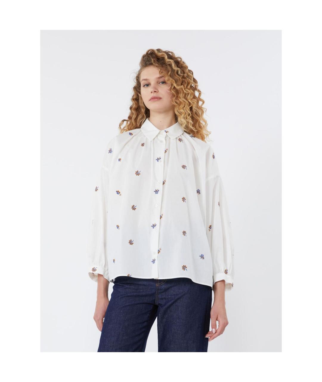 WEEKEND MAX MARA Белая хлопковая рубашка, фото 5