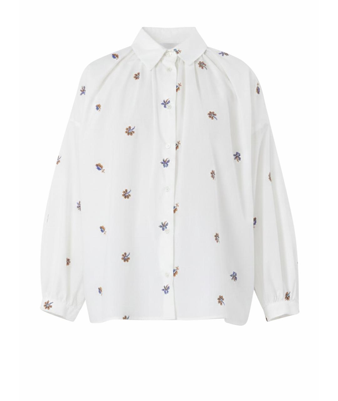 WEEKEND MAX MARA Белая хлопковая рубашка, фото 1