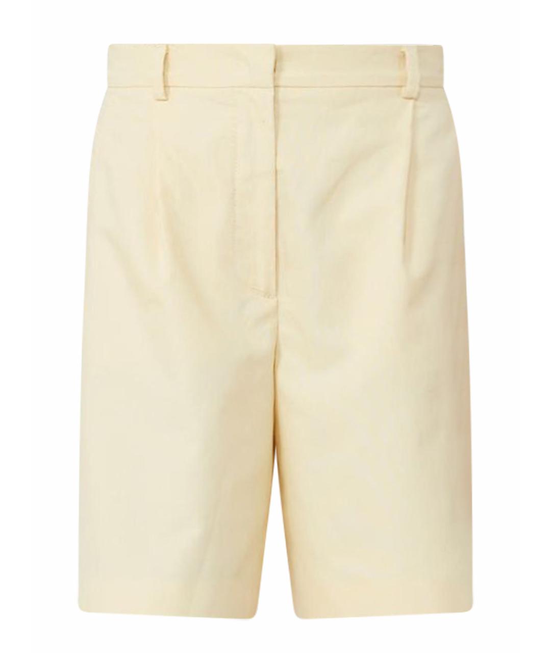 WEEKEND MAX MARA Бежевые хлопковые прямые брюки, фото 1