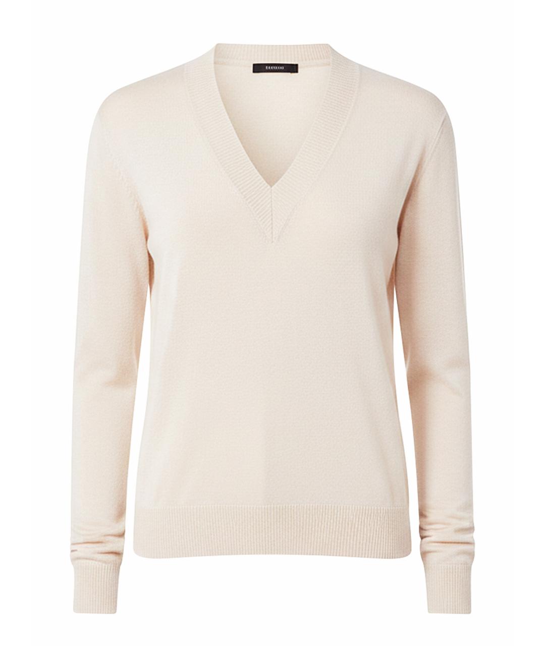 WEEKEND MAX MARA Бежевый кашемировый джемпер / свитер, фото 1