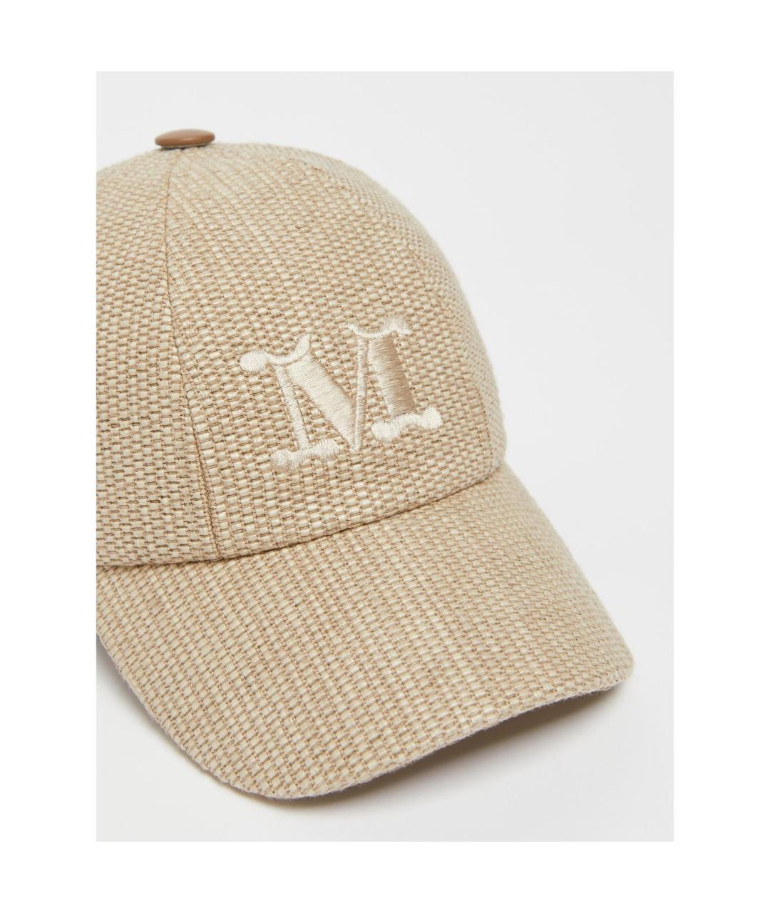 MAX MARA Бежевая хлопковая кепка, фото 2