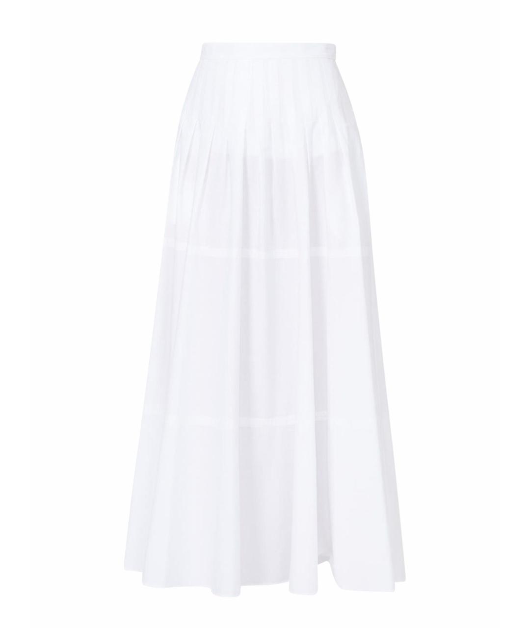 MAX MARA STUDIO Белая хлопковая юбка макси, фото 1