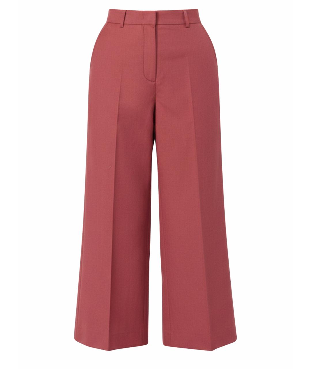 WEEKEND MAX MARA Фуксия хлопковые прямые брюки, фото 1
