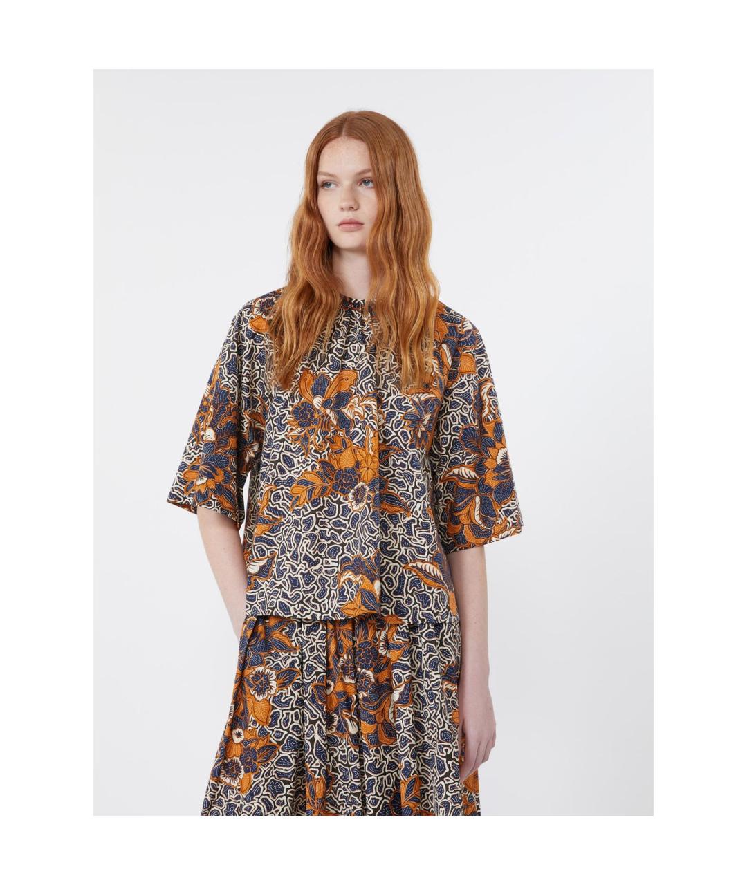 WEEKEND MAX MARA Синяя хлопковая рубашка, фото 4