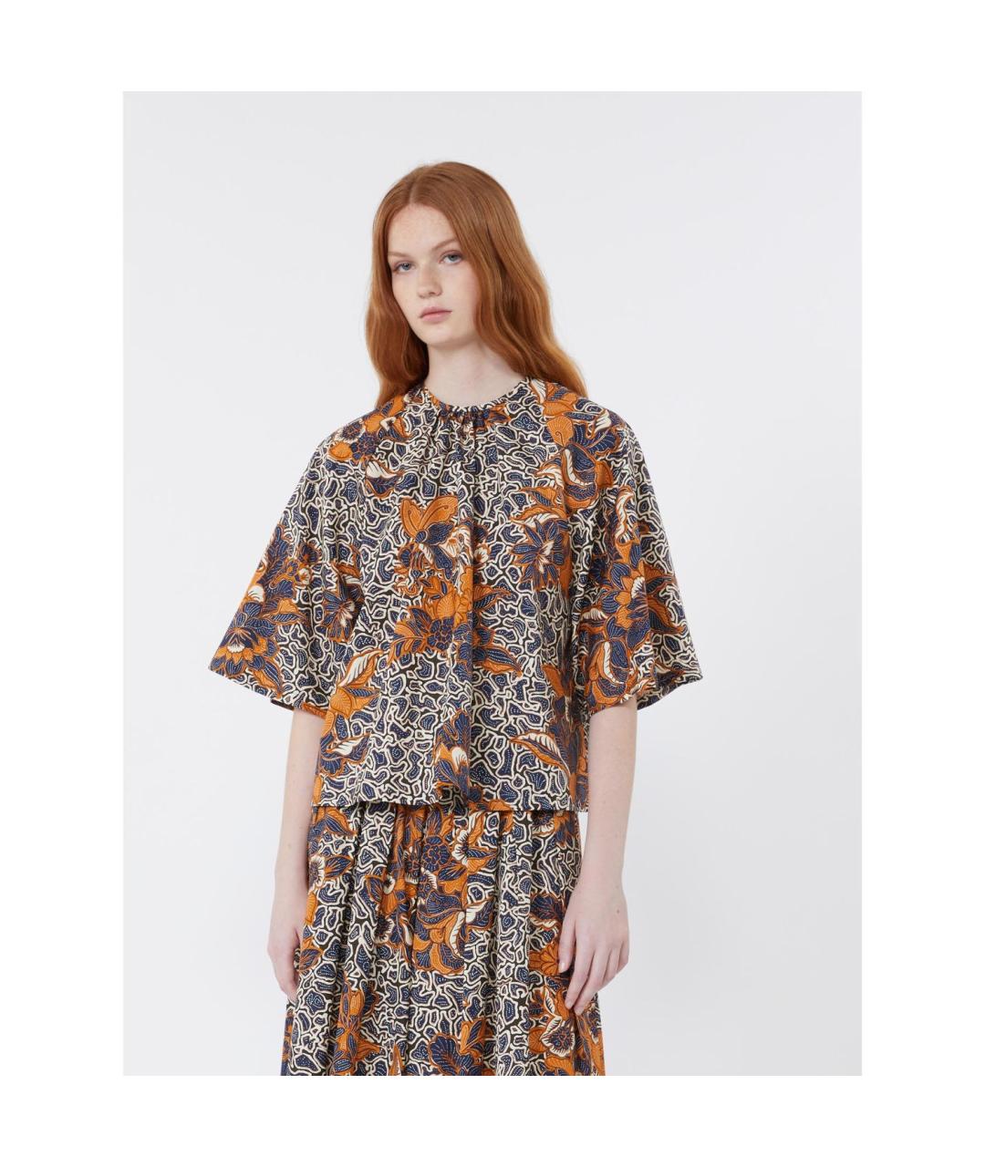 WEEKEND MAX MARA Синяя хлопковая рубашка, фото 2