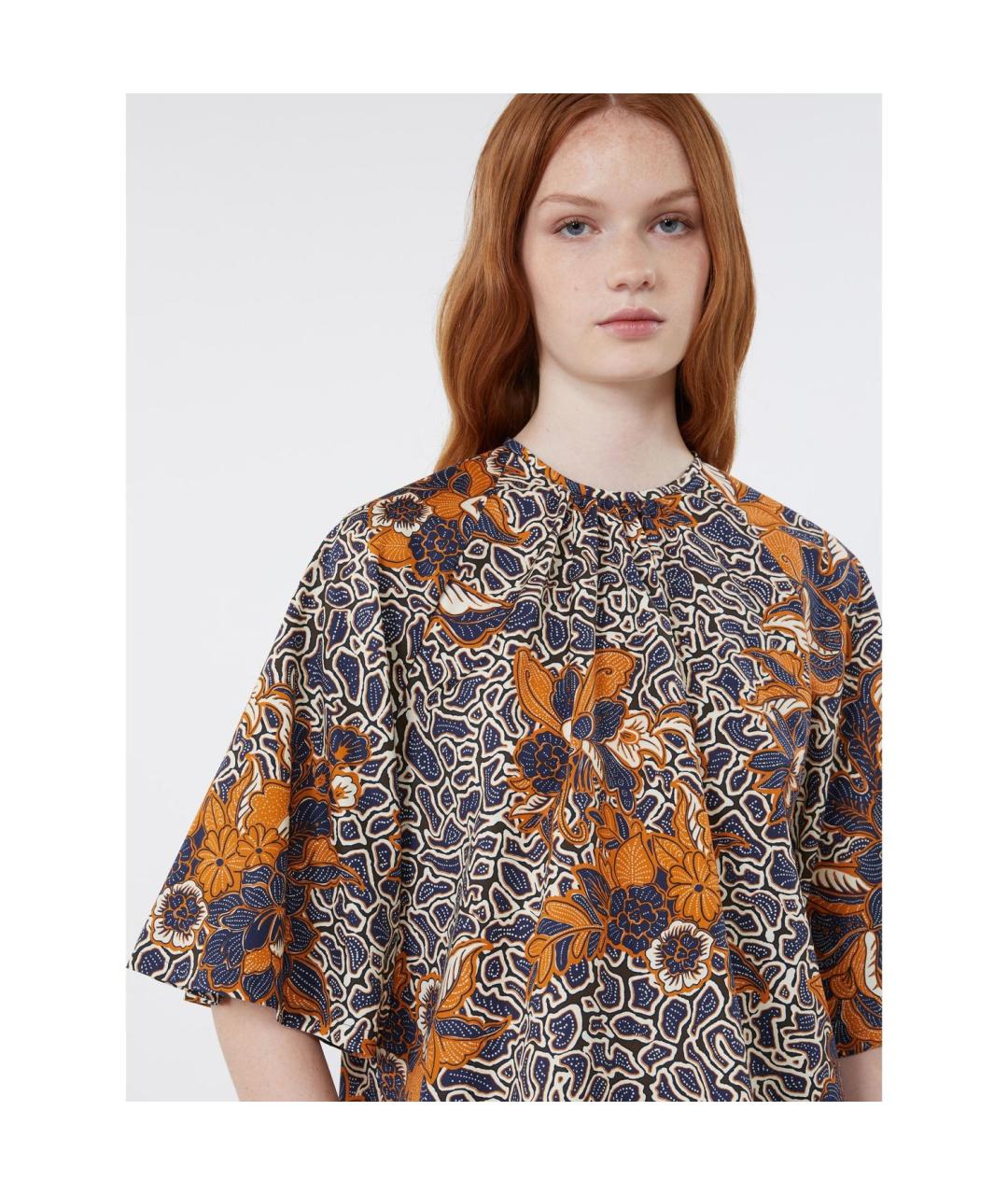 WEEKEND MAX MARA Синяя хлопковая рубашка, фото 5