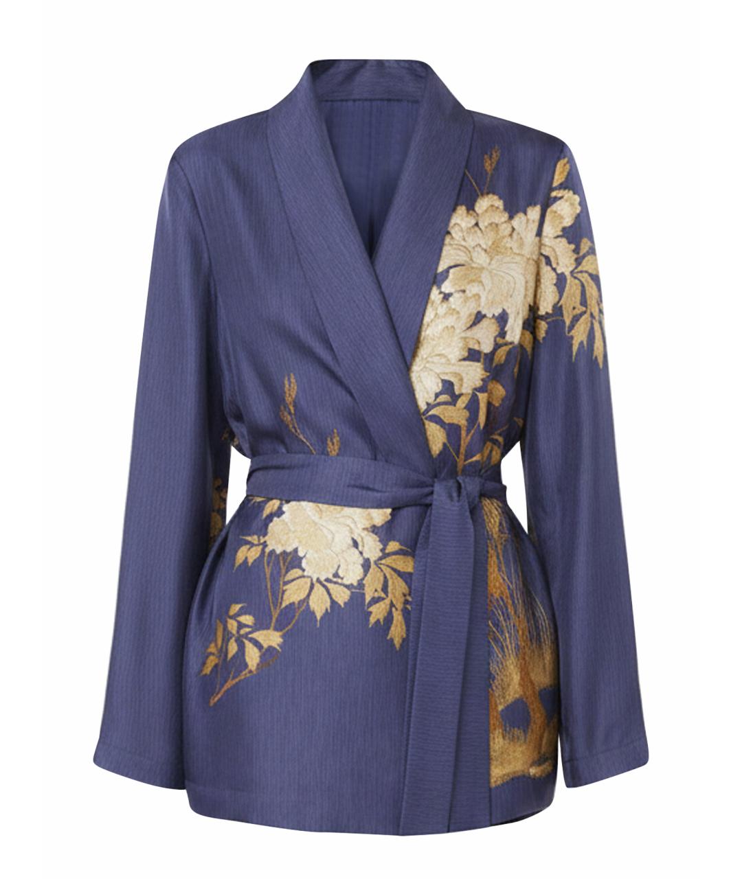 MAX MARA STUDIO Синий шелковый жакет/пиджак, фото 1