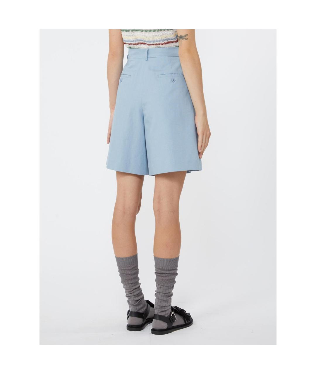 WEEKEND MAX MARA Синие хлопковые шорты, фото 2