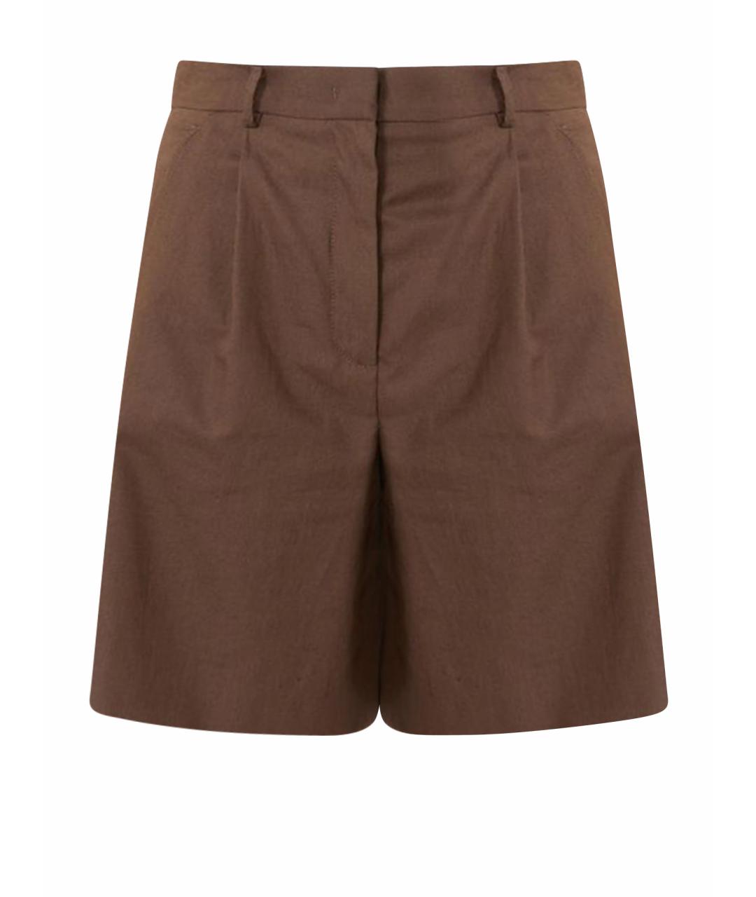 WEEKEND MAX MARA Коричневые хлопковые шорты, фото 1