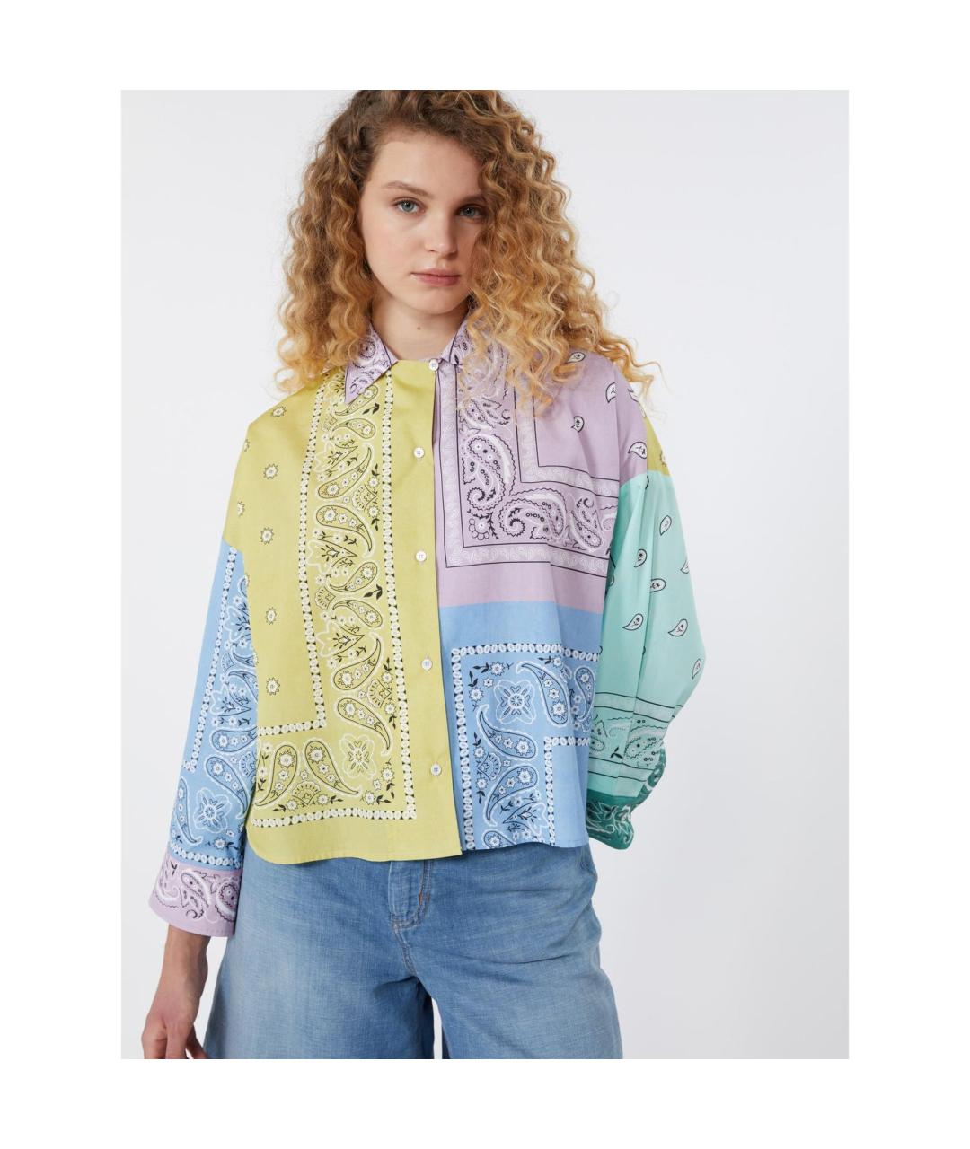 WEEKEND MAX MARA Мульти хлопковая рубашка, фото 4