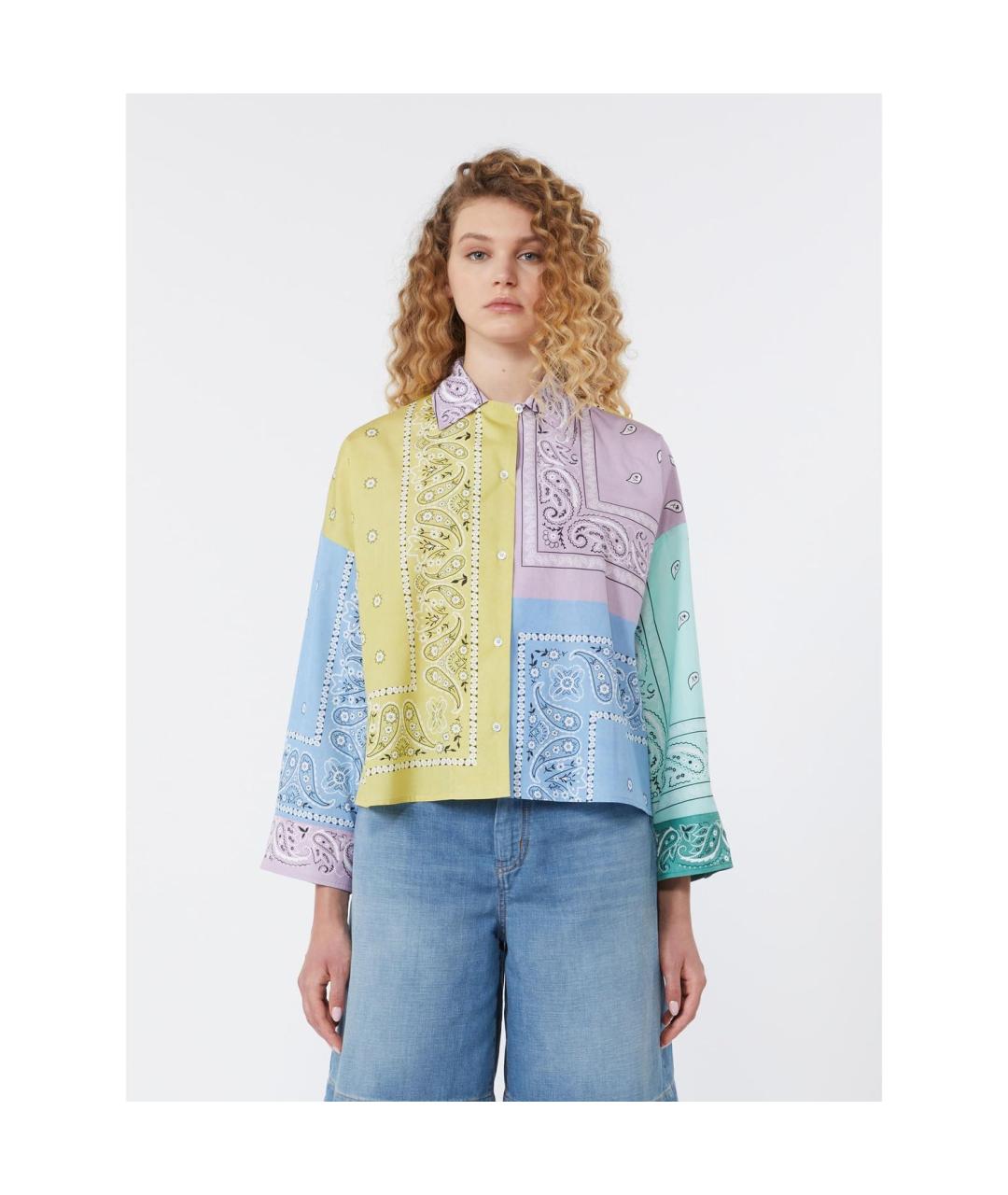 WEEKEND MAX MARA Мульти хлопковая рубашка, фото 2