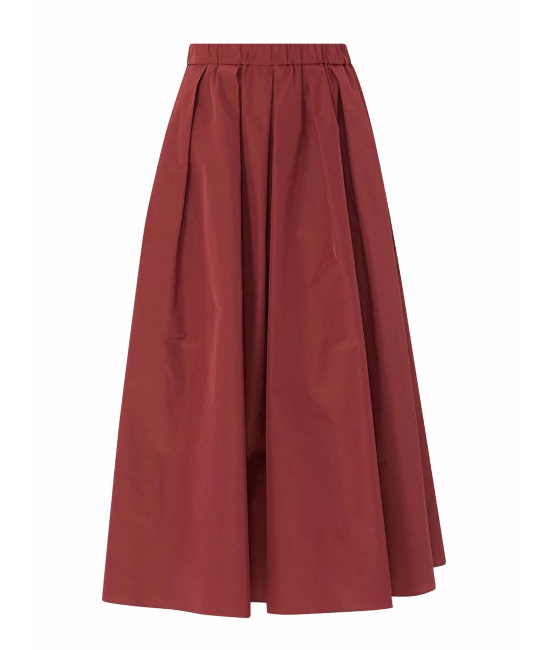 WEEKEND MAX MARA Фуксия полиэстеровая юбка макси, фото 4