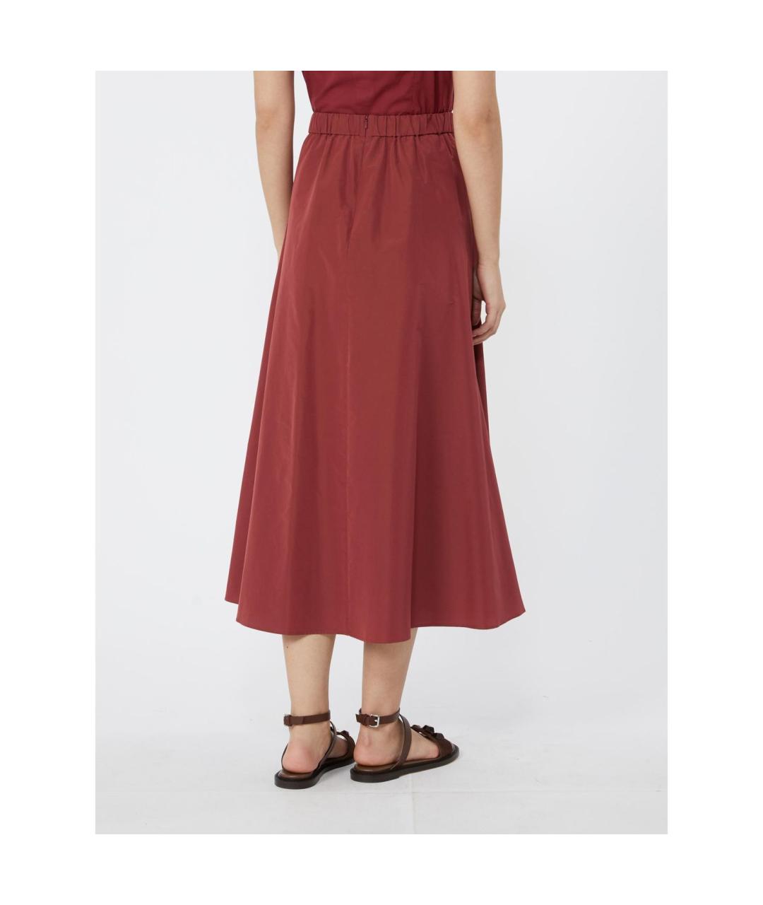 WEEKEND MAX MARA Фуксия полиэстеровая юбка макси, фото 2