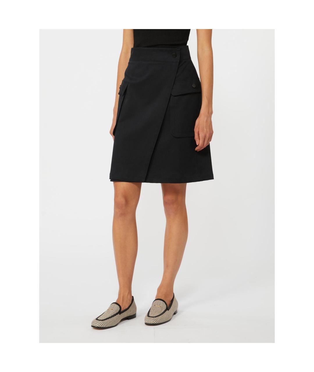 MAX MARA Черная хлопковая юбка миди, фото 6