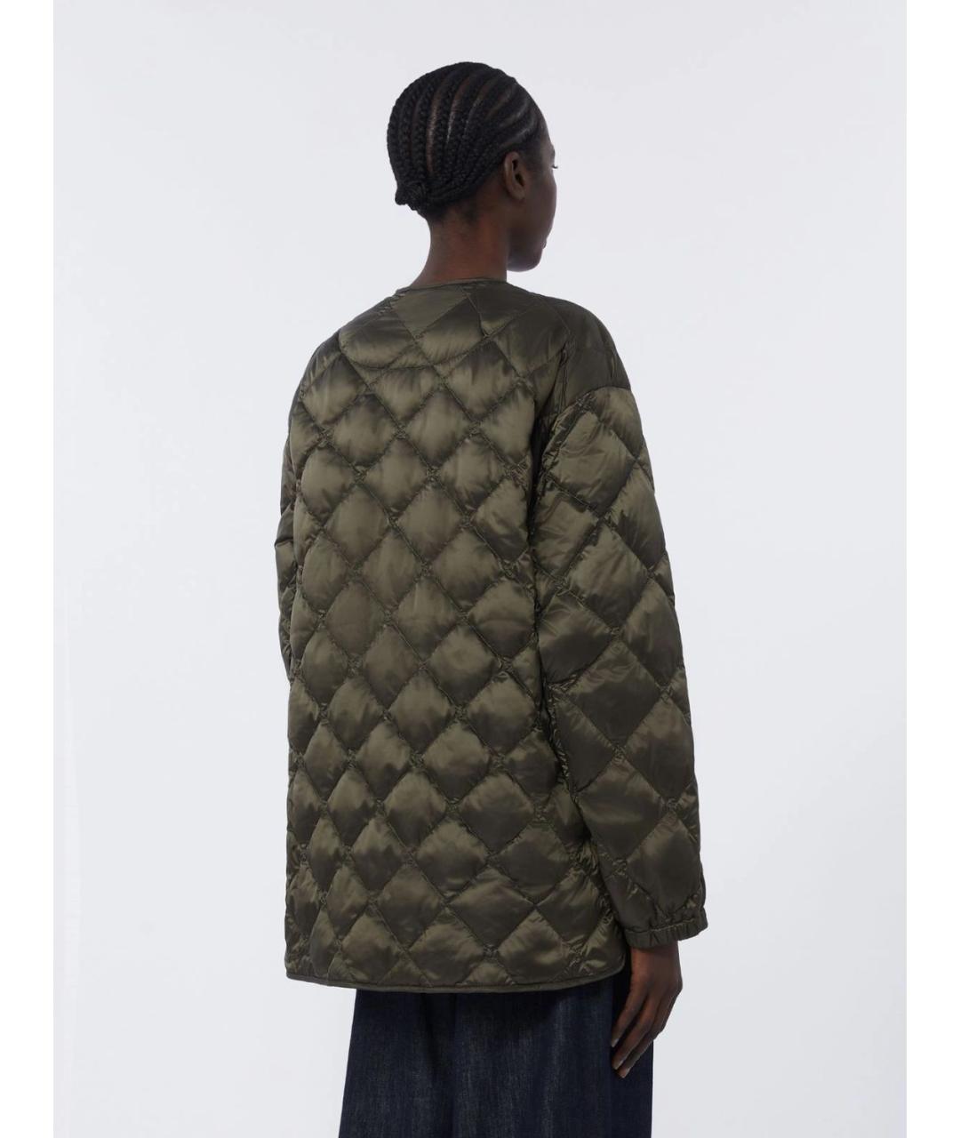 MAX MARA Хаки полиамидовая куртка, фото 4