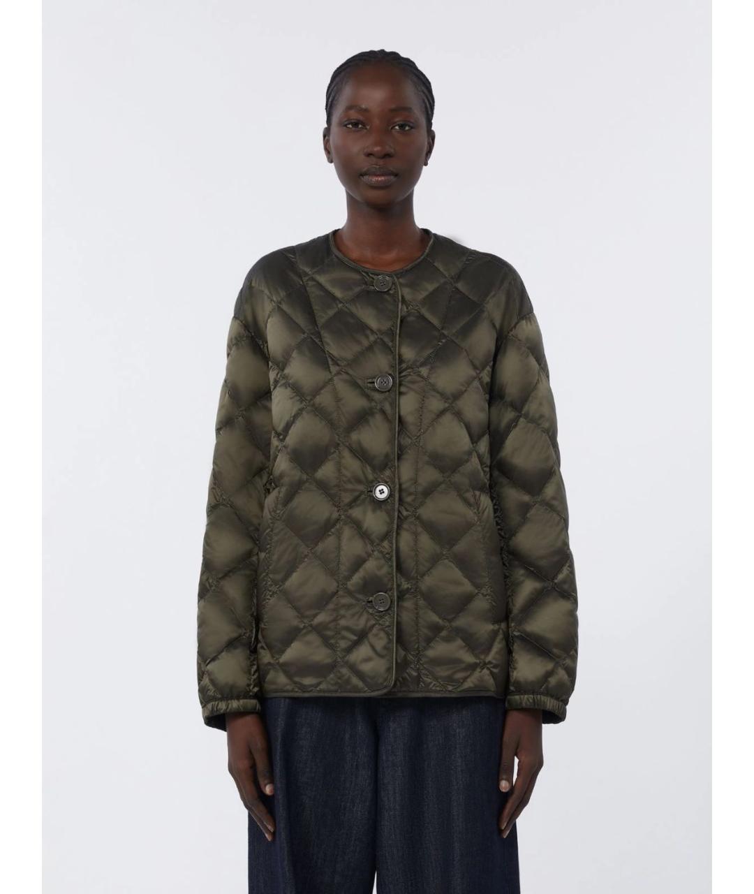 MAX MARA Хаки полиамидовая куртка, фото 3