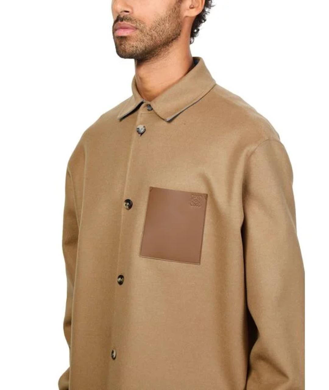 LOEWE Коричневая шерстяная куртка, фото 3